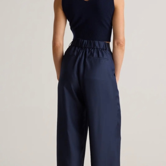 100% Blue Silk Twill Trouser NWT - Picture 2 of 4